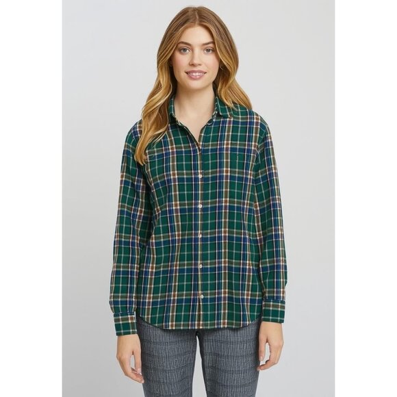 J. Crew Tops - NWOT J.Crew Green Plaid Button-Down Shirt 100% Cotton Modern Classic Fit 4
